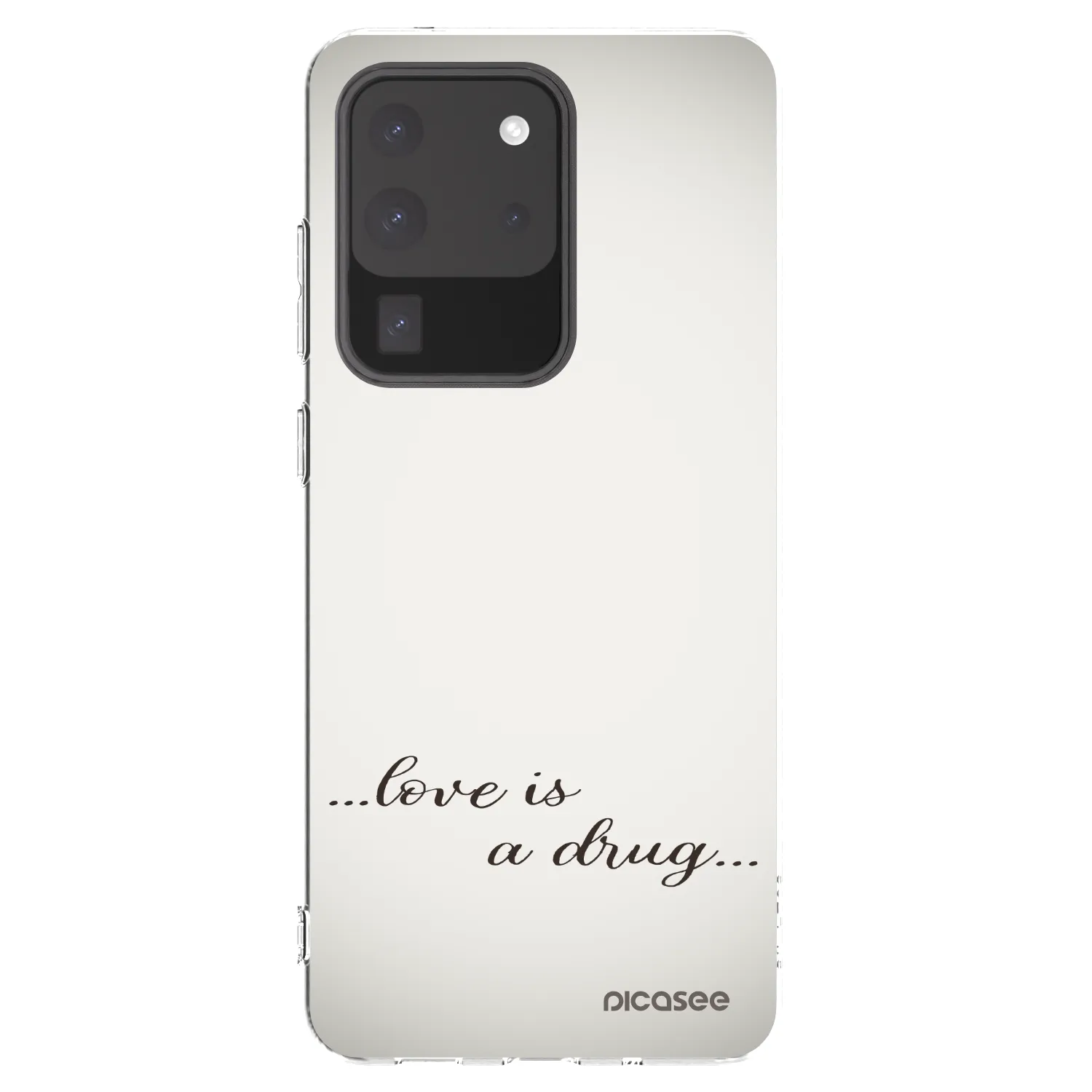Picasee silikónový prehľadný obal pre Samsung Galaxy S20 Ultra 5G G988F - Love is a drug