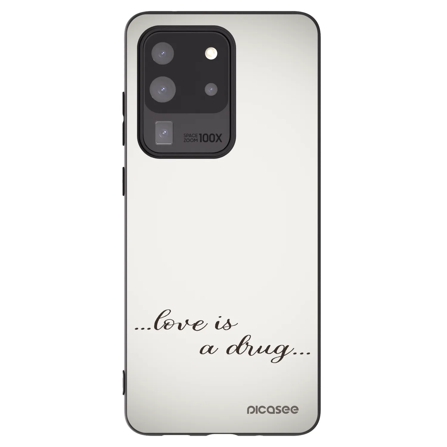 Picasee silikónový čierny obal pre Samsung Galaxy S20 Ultra 5G G988F - Love is a drug