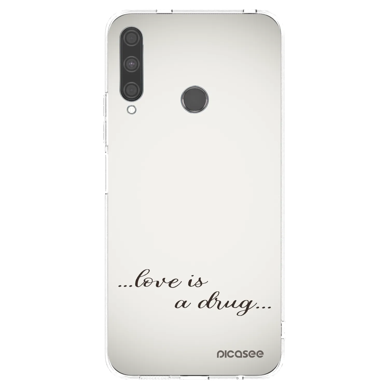 Silikónový prehľadný obal pre Huawei P40 Lite E - Love is a drug