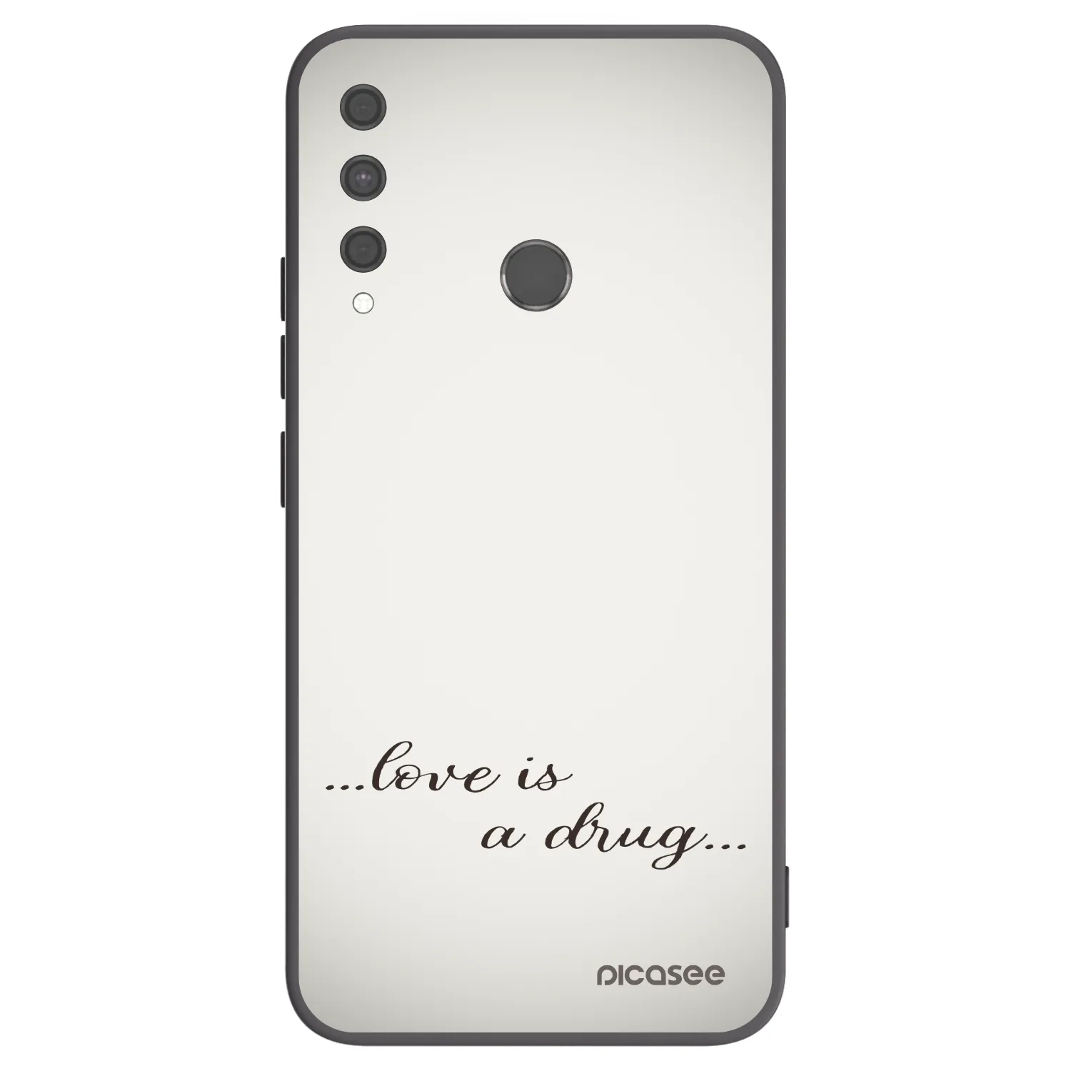 Picasee silikónový čierny obal pre Huawei P40 Lite E - Love is a drug