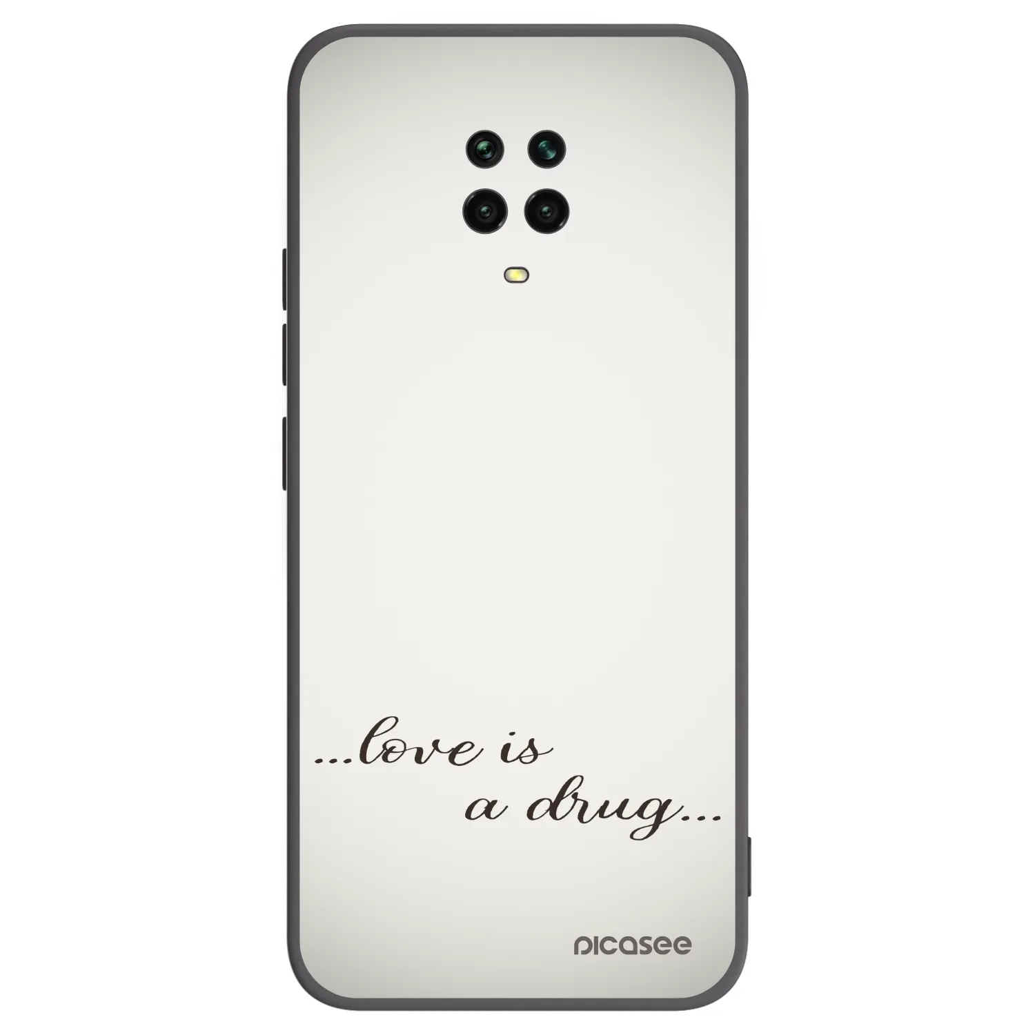 Silikónový čierny obal pre Xiaomi Redmi Note 9 Pro - Love is a drug