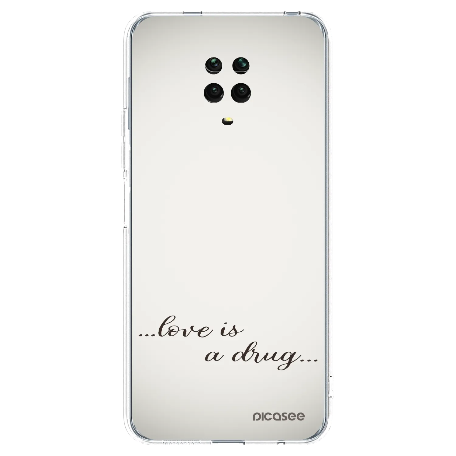 Silikónový prehľadný obal pre Xiaomi Redmi Note 9S - Love is a drug