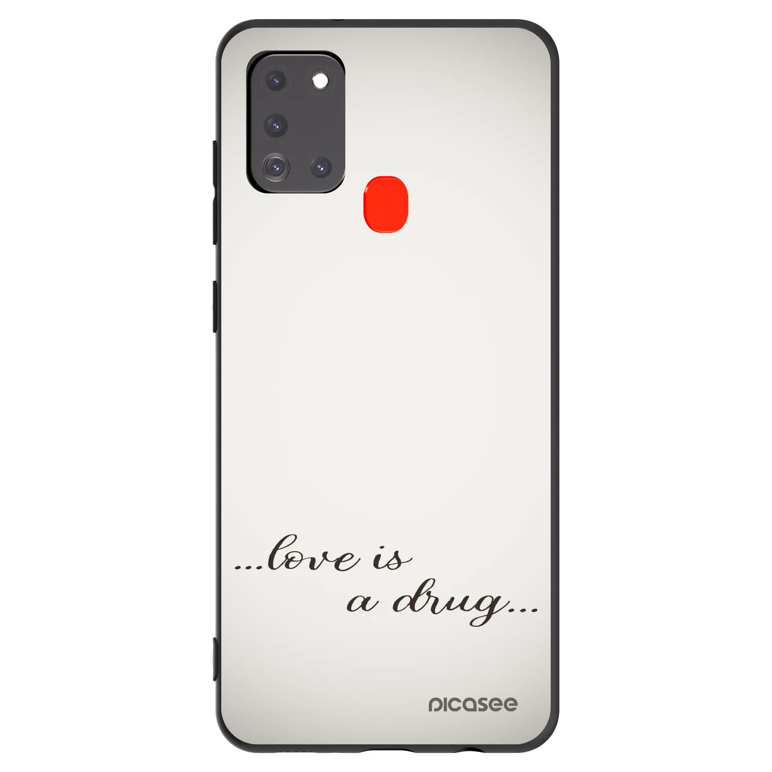 Picasee silikónový čierny obal pre Samsung Galaxy A21s - Love is a drug