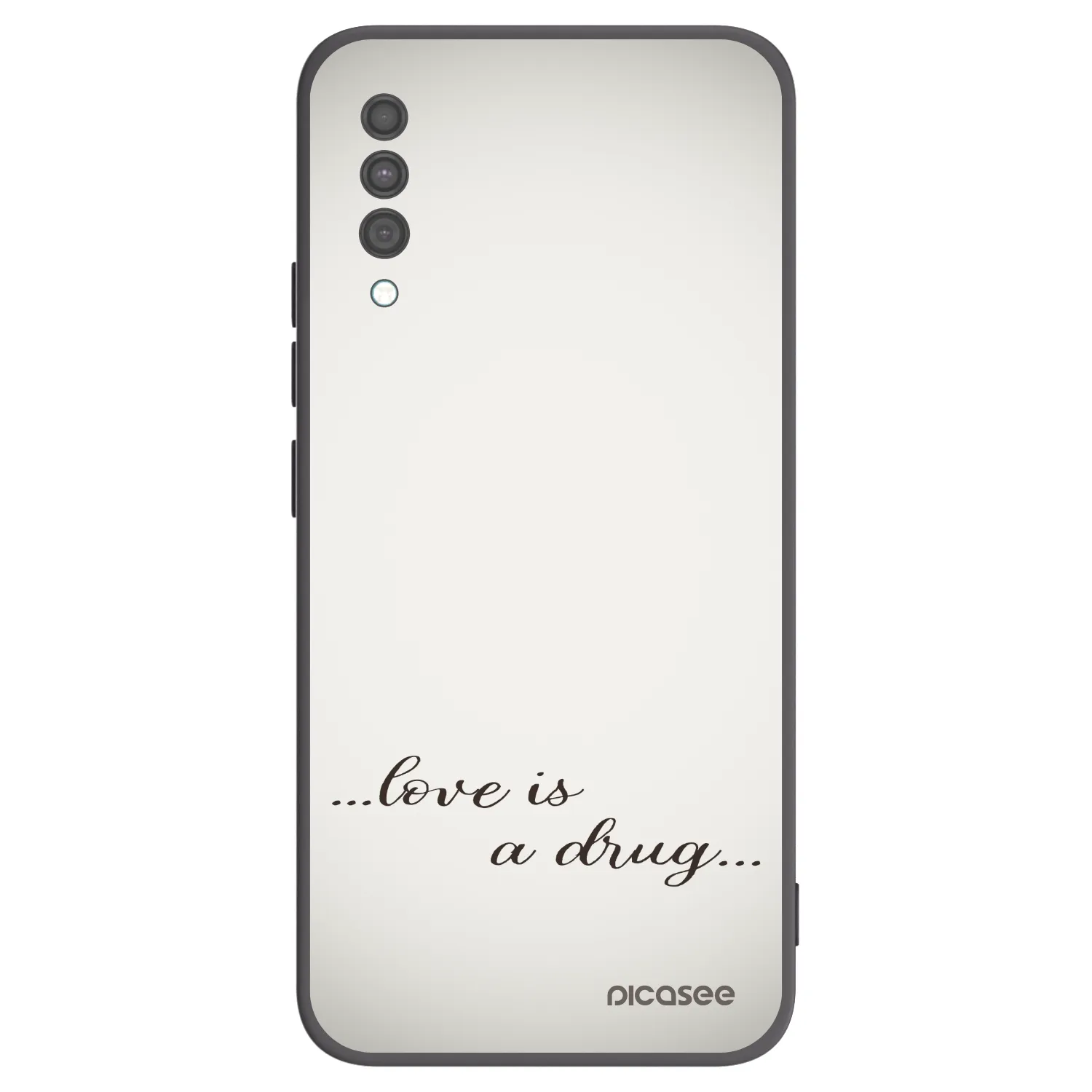 Picasee silikónový čierny obal pre Samsung Galaxy A30s A307F - Love is a drug