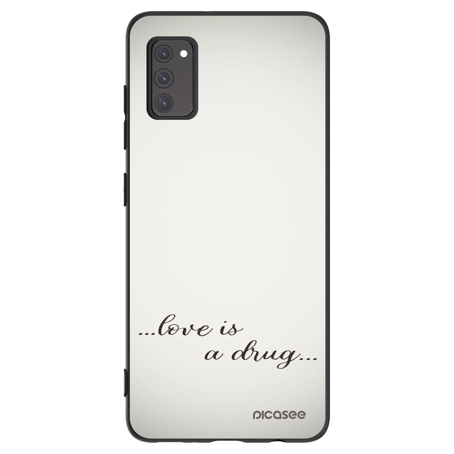 Picasee silikónový čierny obal pre Samsung Galaxy A41 A415F - Love is a drug