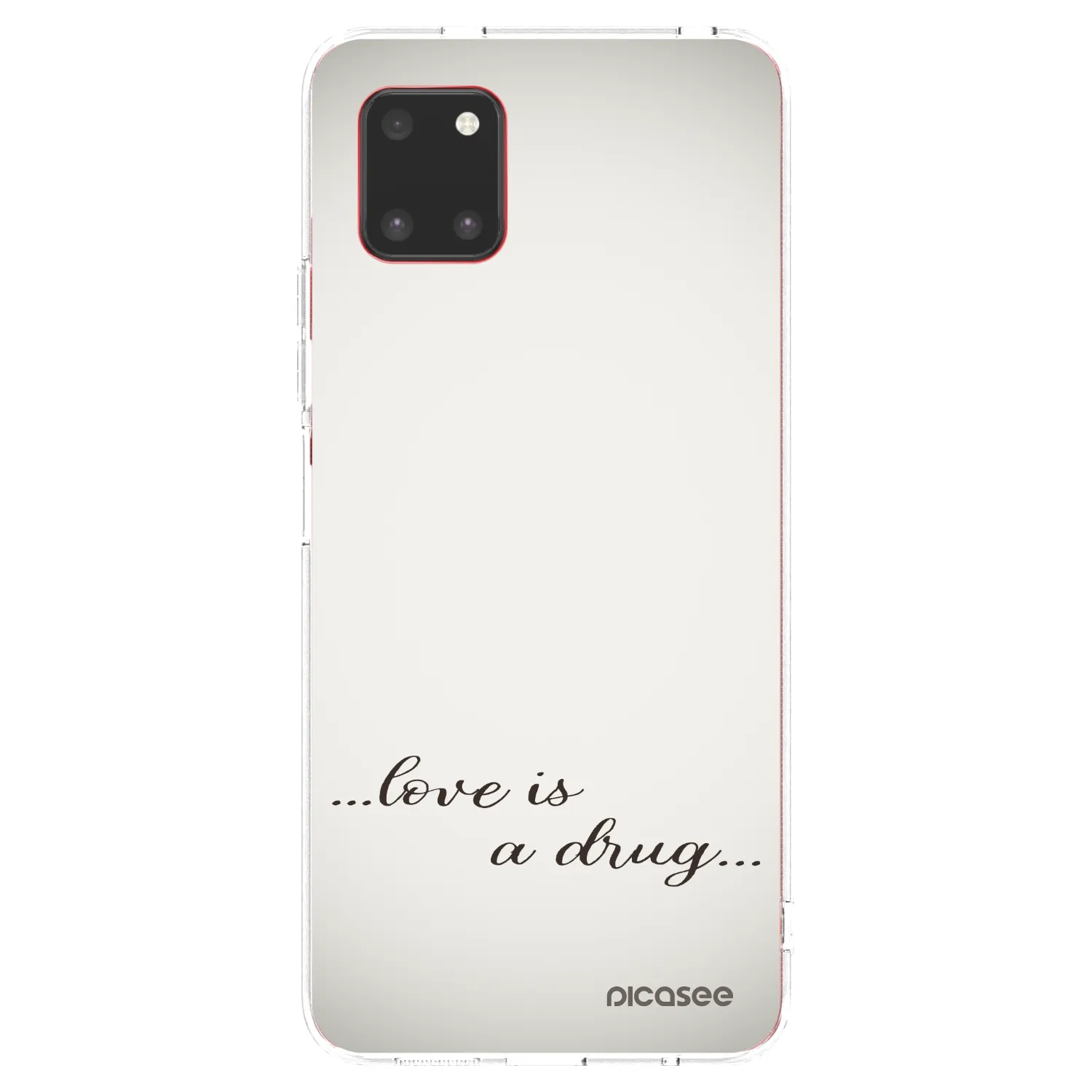 Silikónový prehľadný obal pre Samsung Galaxy Note 10 Lite N770F - Love is a drug