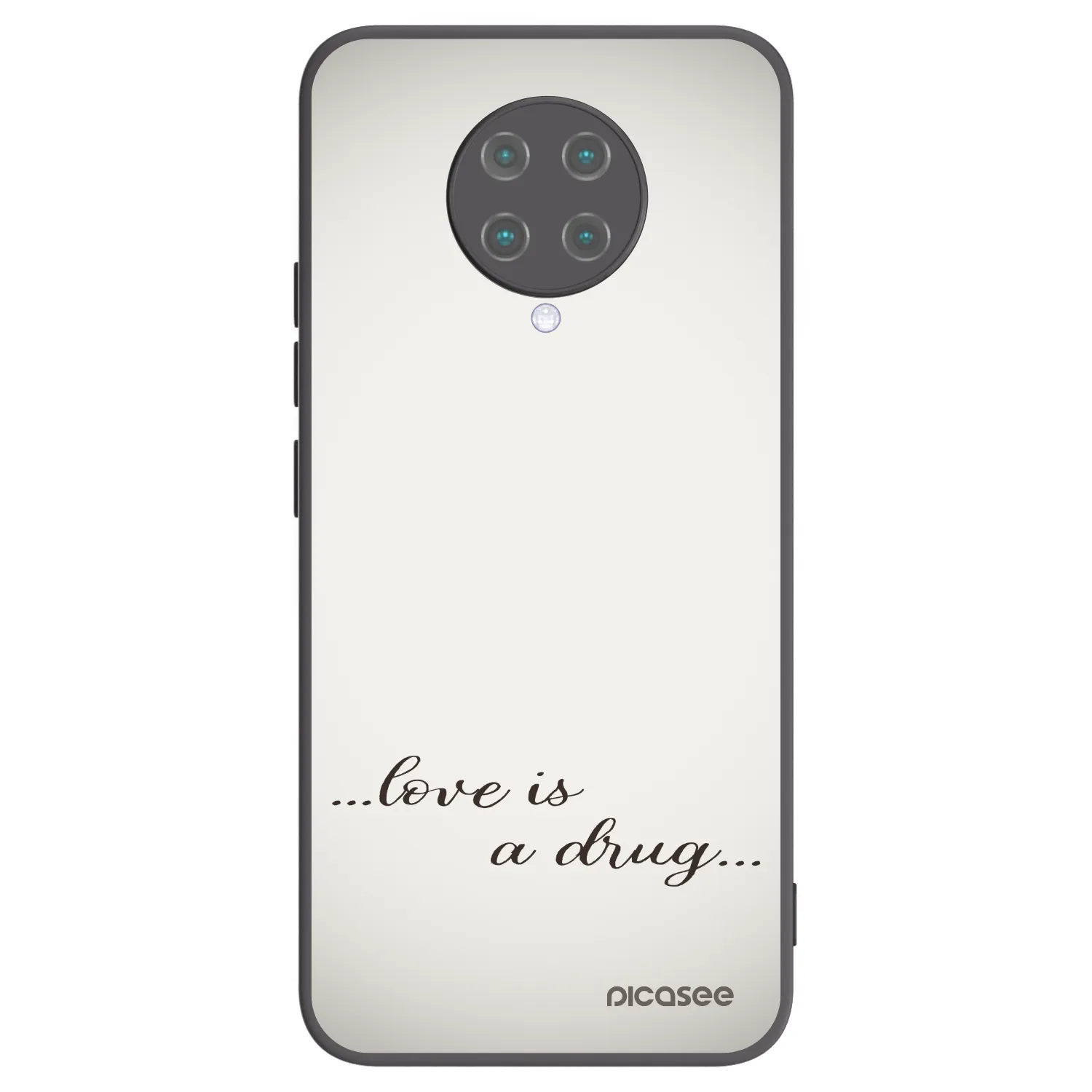 Picasee silikónový čierny obal pre Xiaomi Poco F2 Pro - Love is a drug