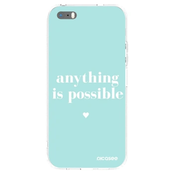 Picasee silikónový prehľadný obal pre Apple iPhone 5/5S/SE - Anything is possible
