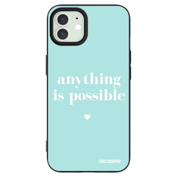 Picasee silikónový čierny obal pre Apple iPhone 12 - Anything is possible