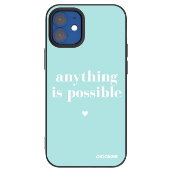 Picasee silikónový čierny obal pre Apple iPhone 12 mini - Anything is possible