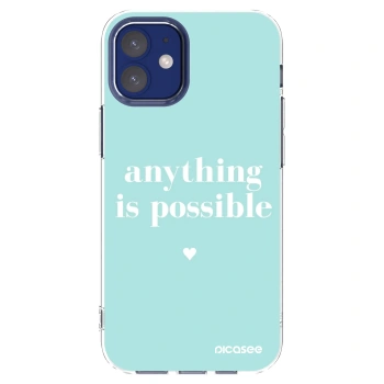Picasee silikónový prehľadný obal pre Apple iPhone 12 mini - Anything is possible