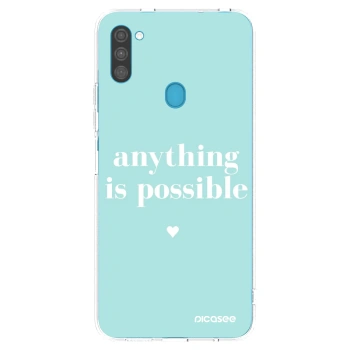Picasee silikónový prehľadný obal pre Samsung Galaxy M11 - Anything is possible