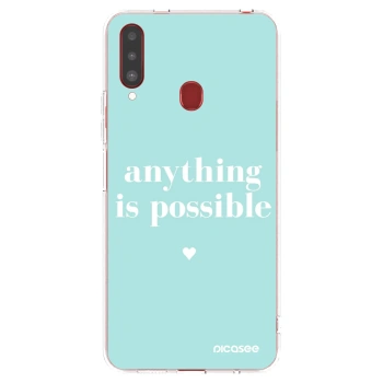 Picasee silikónový prehľadný obal pre Samsung Galaxy A20s - Anything is possible