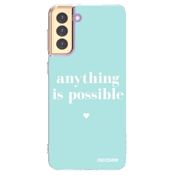 Picasee silikónový prehľadný obal pre Samsung Galaxy S21+ 5G G996F - Anything is possible