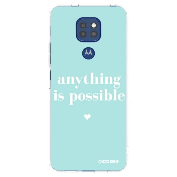 Picasee silikónový prehľadný obal pre Motorola Moto G9 Play - Anything is possible
