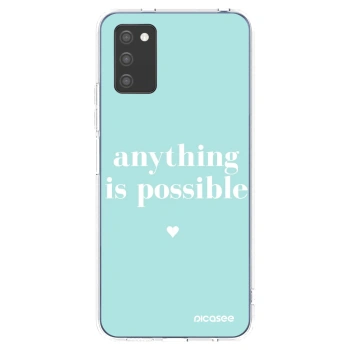 Picasee silikónový prehľadný obal pre Samsung Galaxy A02s A025G - Anything is possible