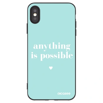 Picasee silikónový čierny obal pre Apple iPhone XS Max - Anything is possible
