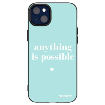 Picasee silikónový čierny obal pre Apple iPhone 14 Plus - Anything is possible