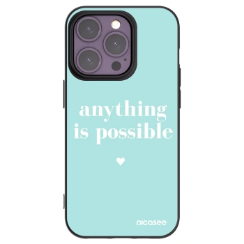 Picasee silikónový čierny obal pre Apple iPhone 14 Pro - Anything is possible