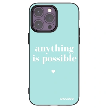 Picasee silikónový čierny obal pre Apple iPhone 14 Pro Max - Anything is possible