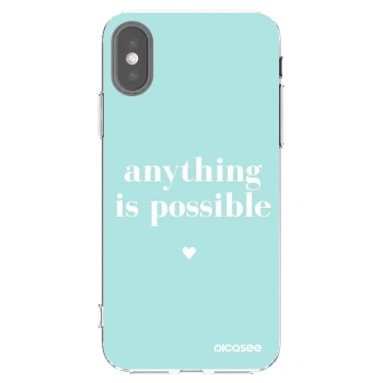 Picasee silikónový prehľadný obal pre Apple iPhone X/XS - Anything is possible
