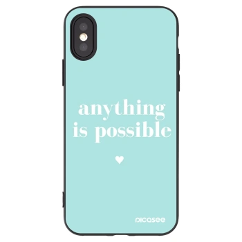 Picasee silikónový čierny obal pre Apple iPhone X/XS - Anything is possible