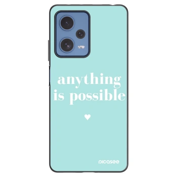 Picasee silikónový čierny obal pre Xiaomi Redmi Note 12 Pro 5G - Anything is possible