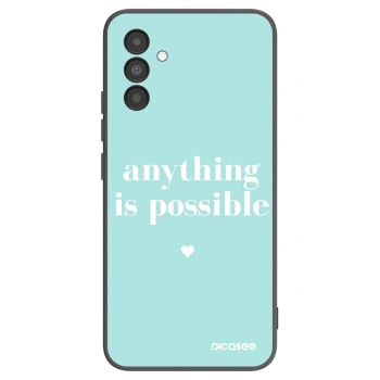 Picasee silikónový čierny obal pre Samsung Galaxy A04s A047F - Anything is possible