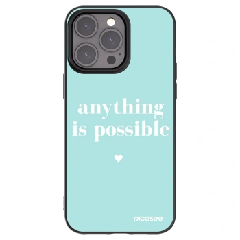 Picasee silikónový čierny obal pre Apple iPhone 15 Pro Max - Anything is possible