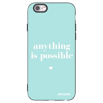 Picasee silikónový čierny obal pre Apple iPhone 6/6S - Anything is possible