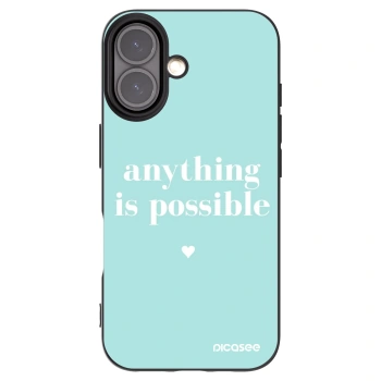 Picasee silikónový čierny obal pre Apple iPhone 16 - Anything is possible