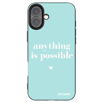 Picasee silikónový čierny obal pre Apple iPhone 16 Plus - Anything is possible