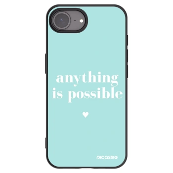 Picasee silikónový čierny obal pre Apple iPhone 16e - Anything is possible