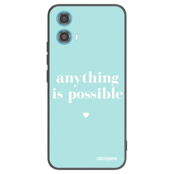 Picasee silikónový čierny obal pre Motorola Moto G34 5G - Anything is possible