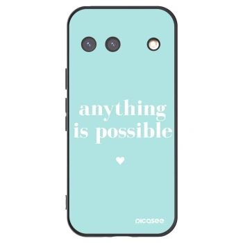 Picasee silikónový čierny obal pre Google Pixel 9 - Anything is possible