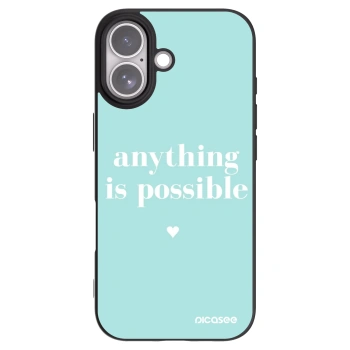 Picasee silikónový čierny obal pre Apple iPhone 17 - Anything is possible