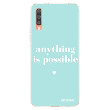 Picasee silikónový prehľadný obal pre Samsung Galaxy A70 A705F - Anything is possible