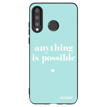 Picasee silikónový čierny obal pre Huawei P30 Lite - Anything is possible