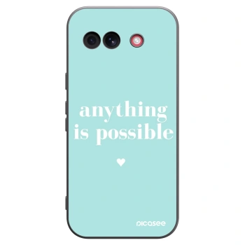 Picasee silikónový čierny obal pre Google Pixel 10a - Anything is possible