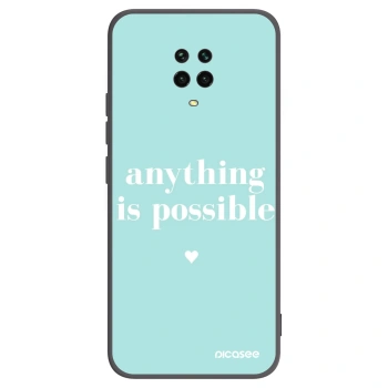 Picasee silikónový čierny obal pre Xiaomi Redmi Note 9 Pro - Anything is possible