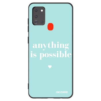 Picasee silikónový čierny obal pre Samsung Galaxy A21s - Anything is possible