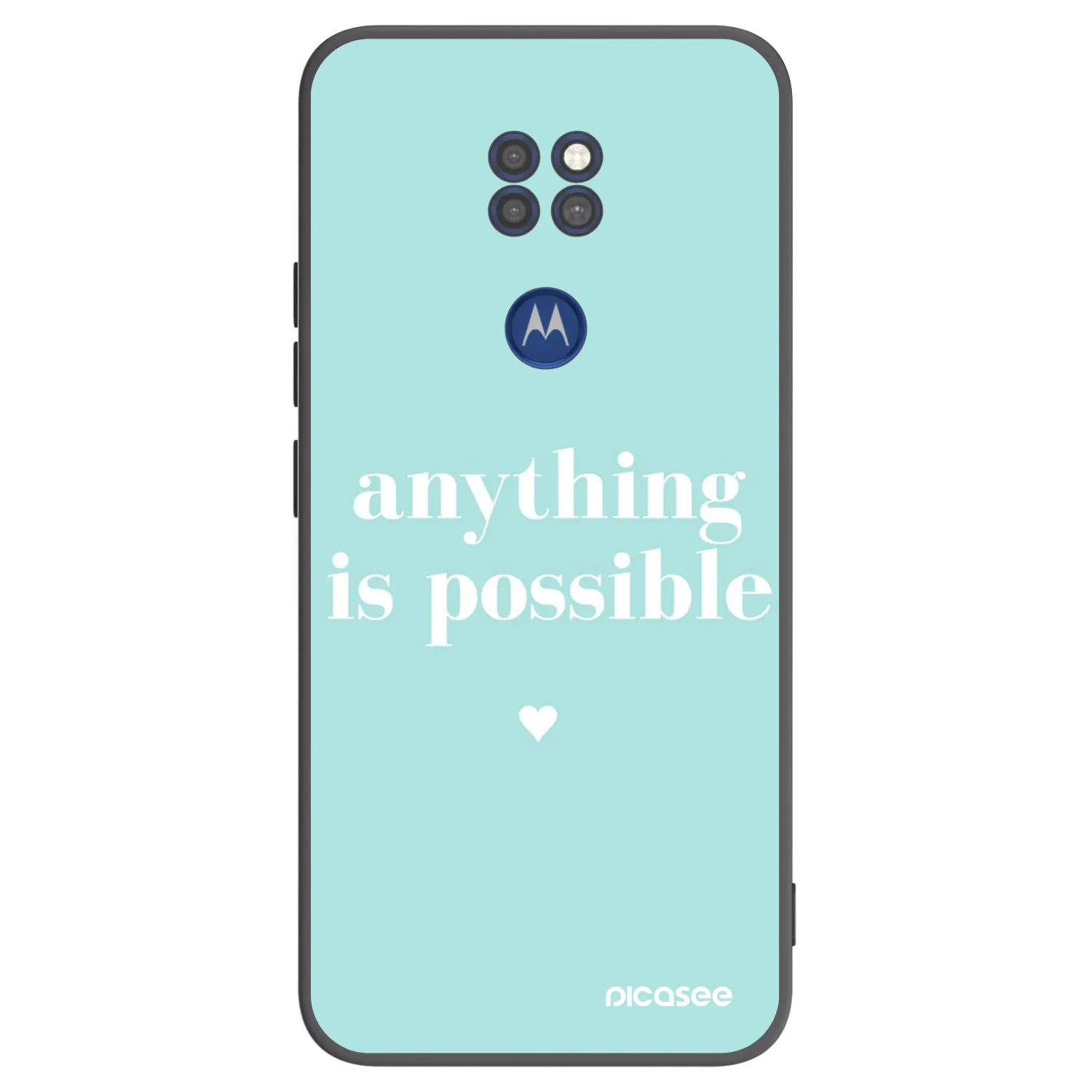 Picasee silikónový čierny obal pre Motorola Moto G9 Play - Anything is possible