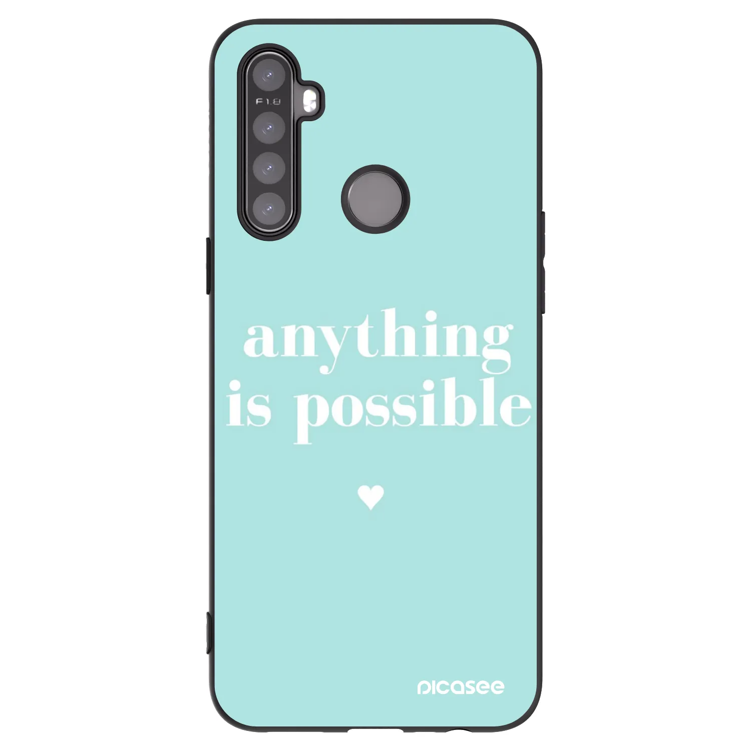 Picasee silikónový čierny obal pre Realme 5 - Anything is possible
