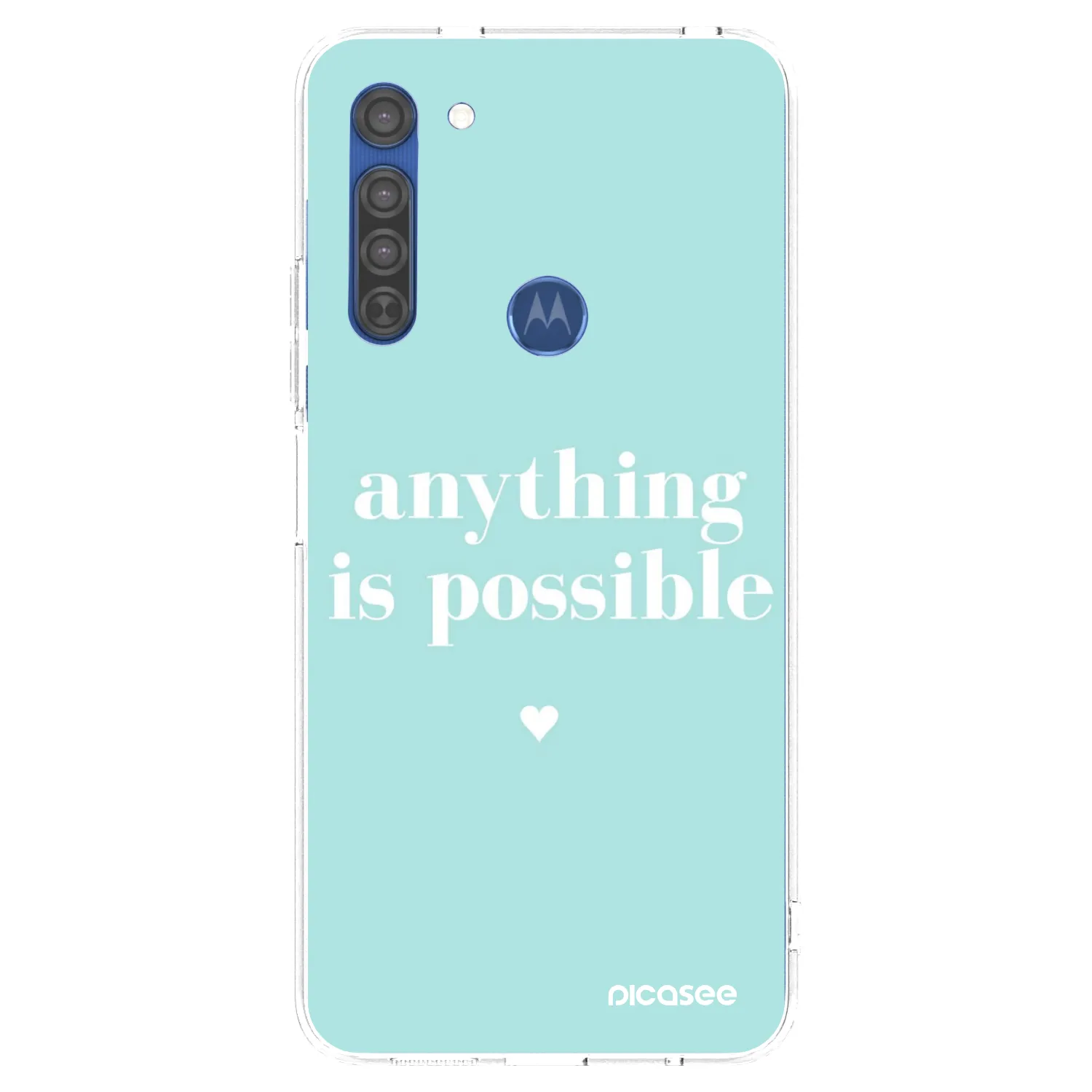 Silikónový prehľadný obal pre Motorola Moto G8 - Anything is possible