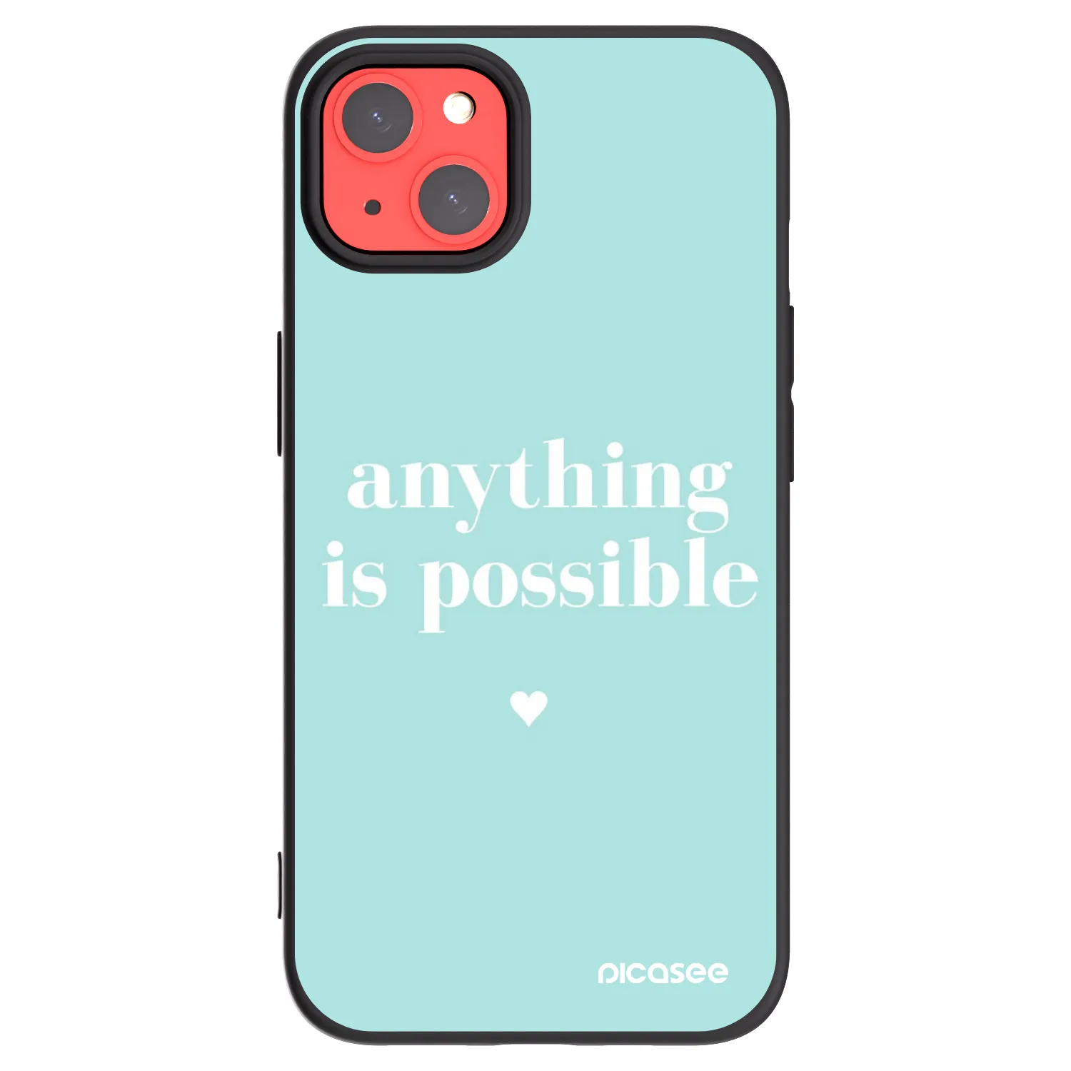 Silikónový čierny obal pre Apple iPhone 13 - Anything is possible
