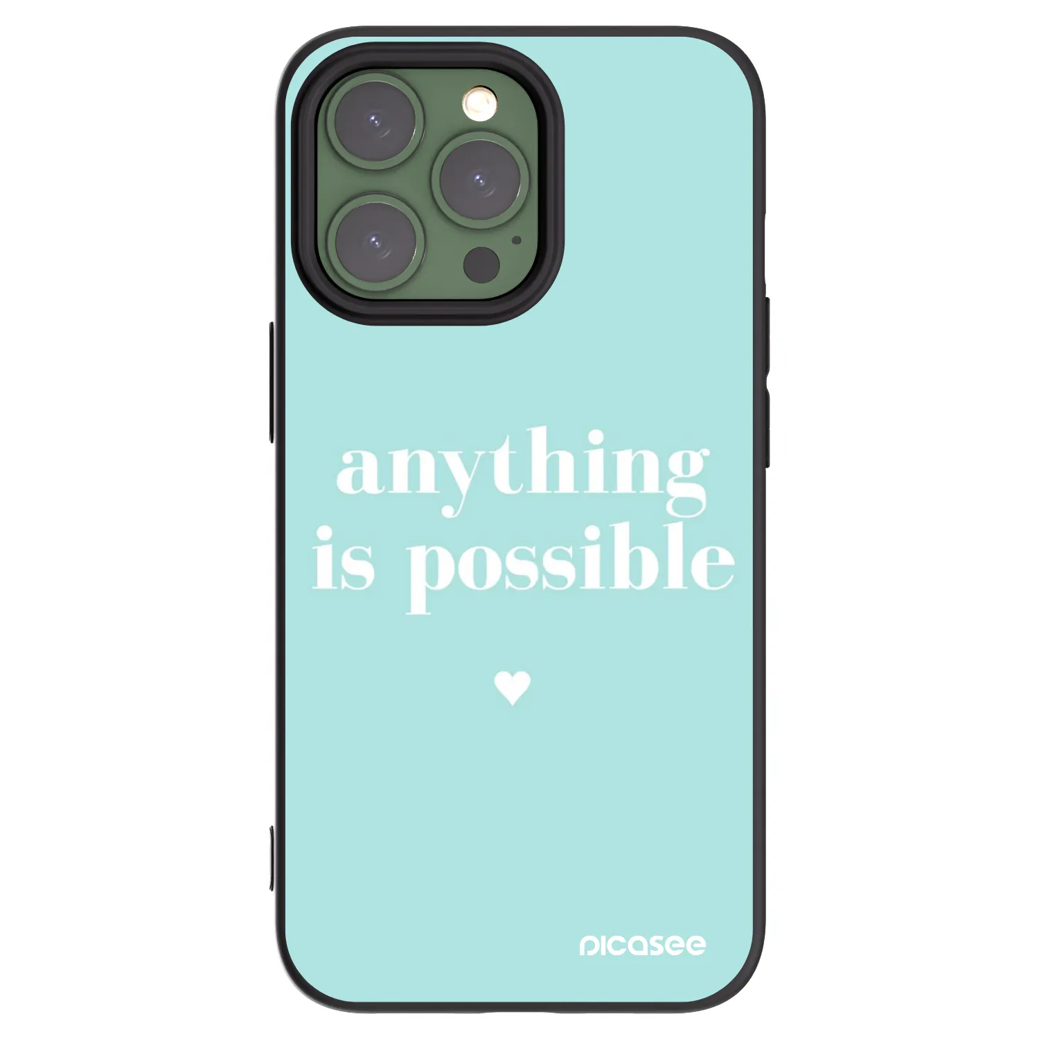 Silikónový čierny obal pre Apple iPhone 13 Pro - Anything is possible