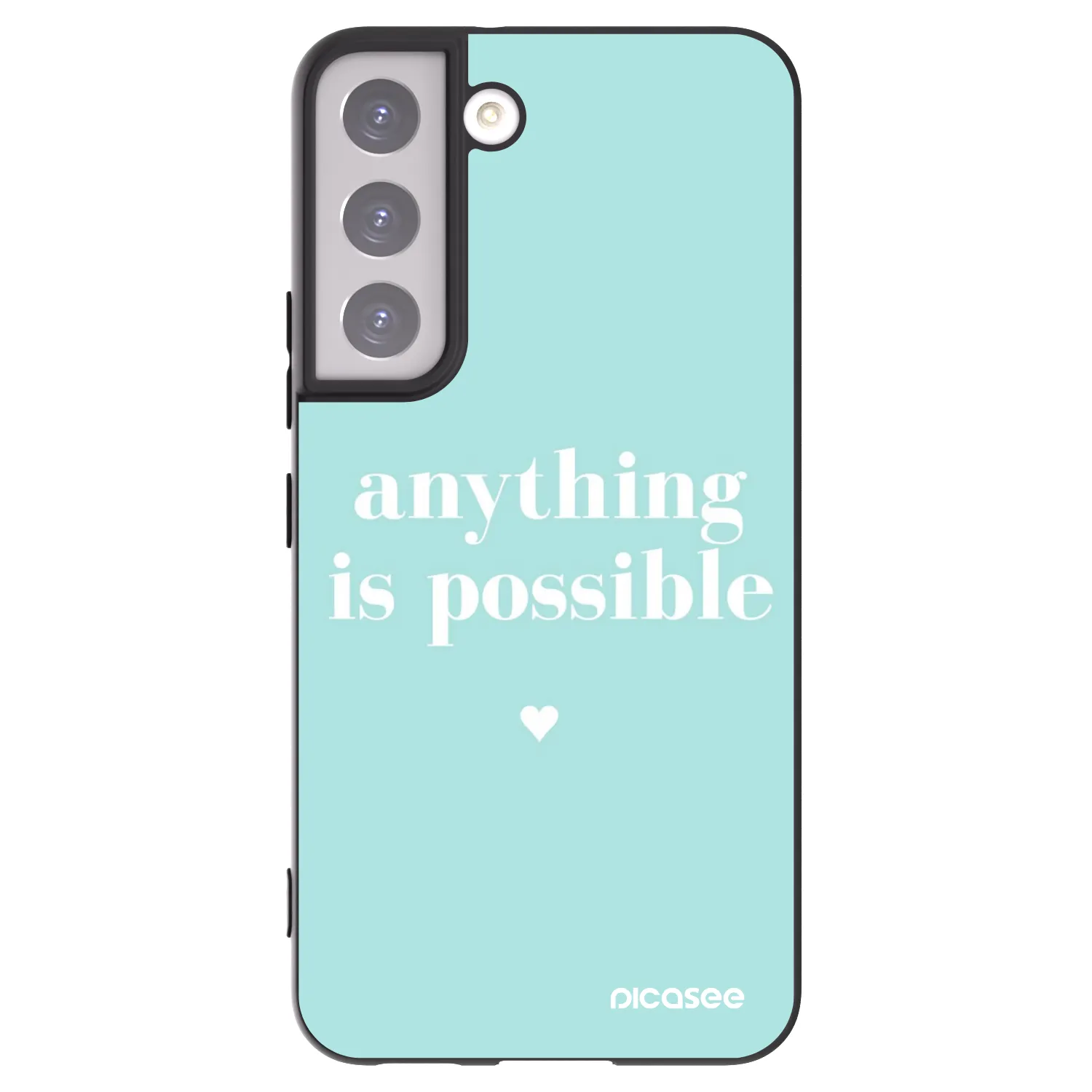 Silikónový čierny obal pre Samsung Galaxy S22 5G - Anything is possible