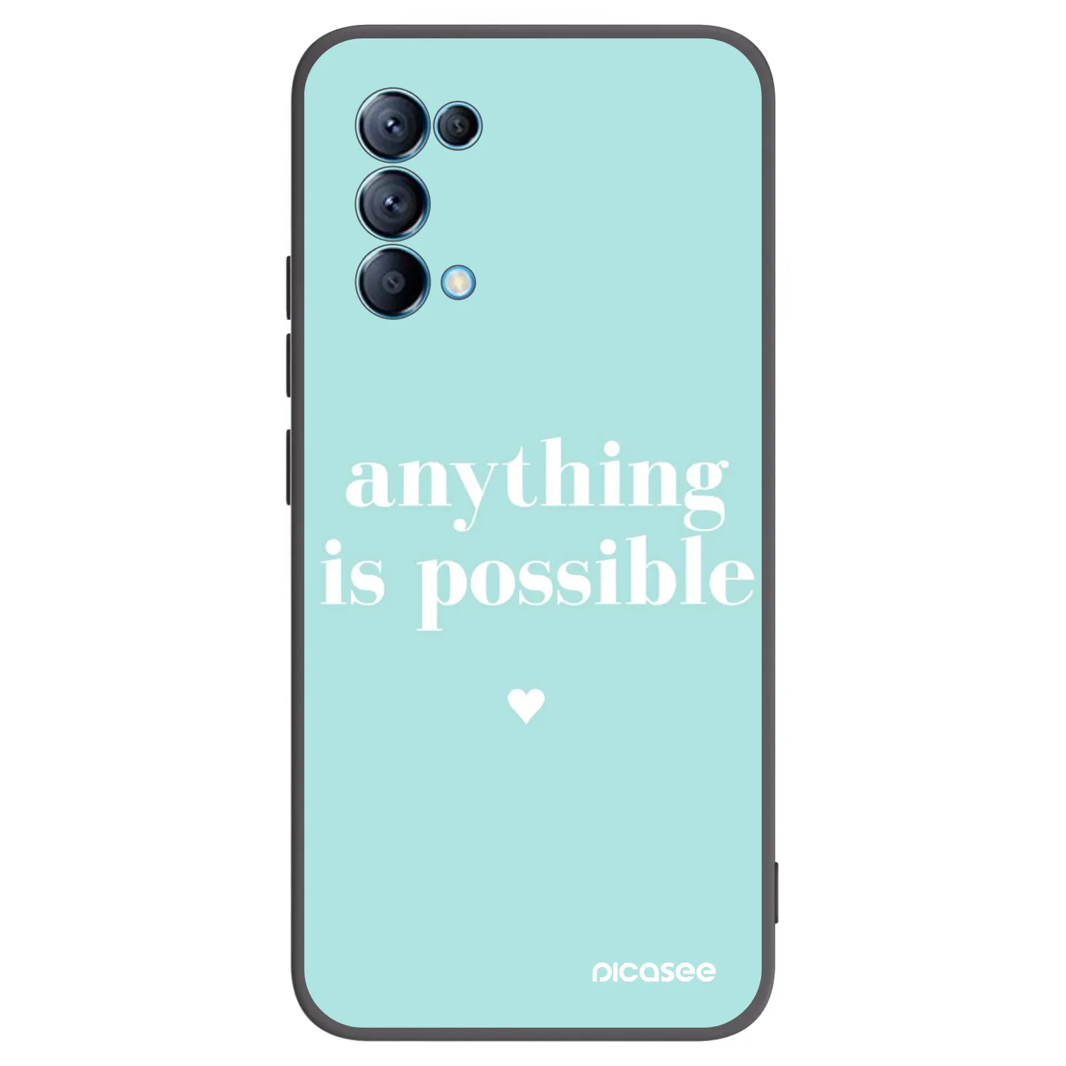 Picasee silikónový čierny obal pre OPPO Reno 5 5G - Anything is possible