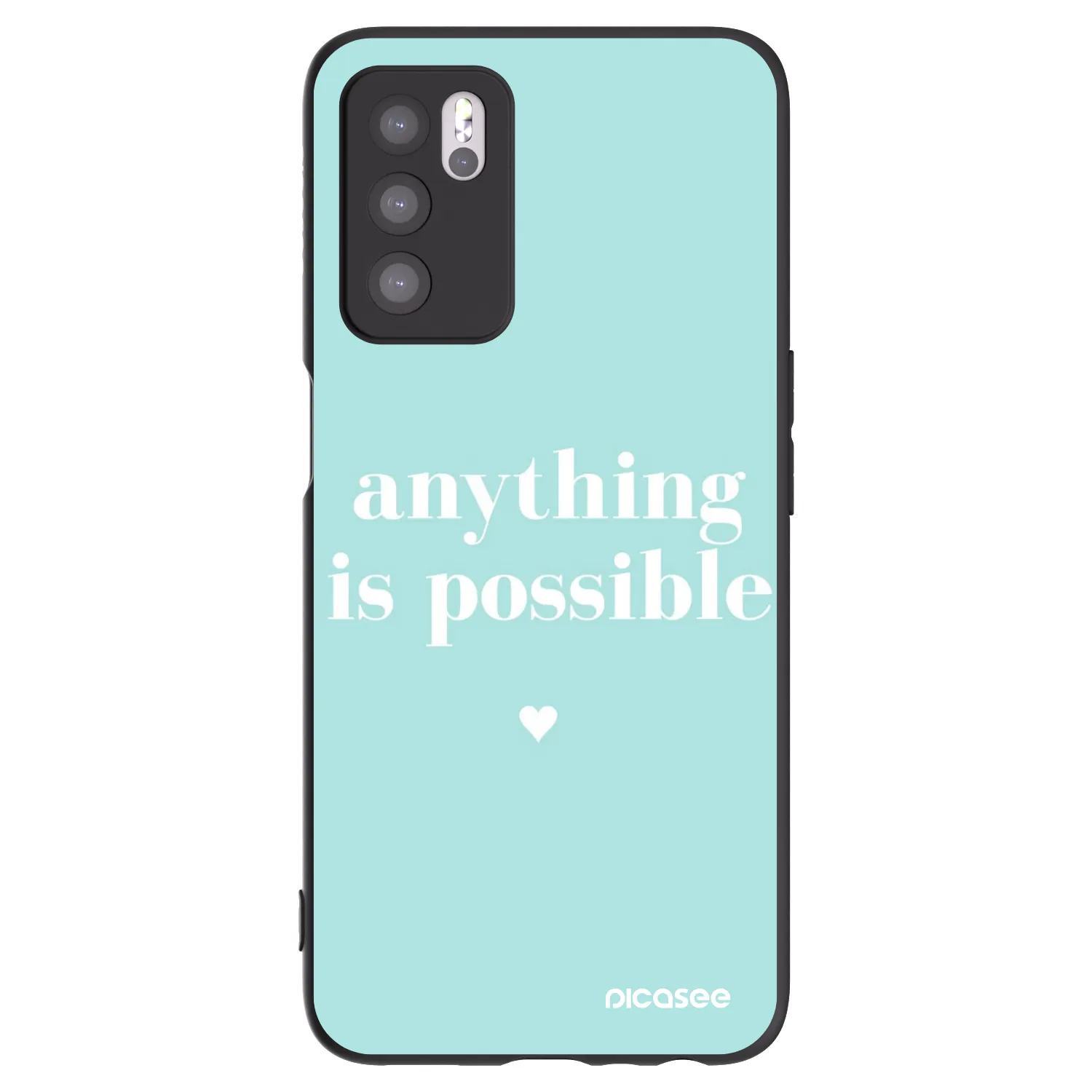 Picasee silikónový čierny obal pre OPPO A16s - Anything is possible