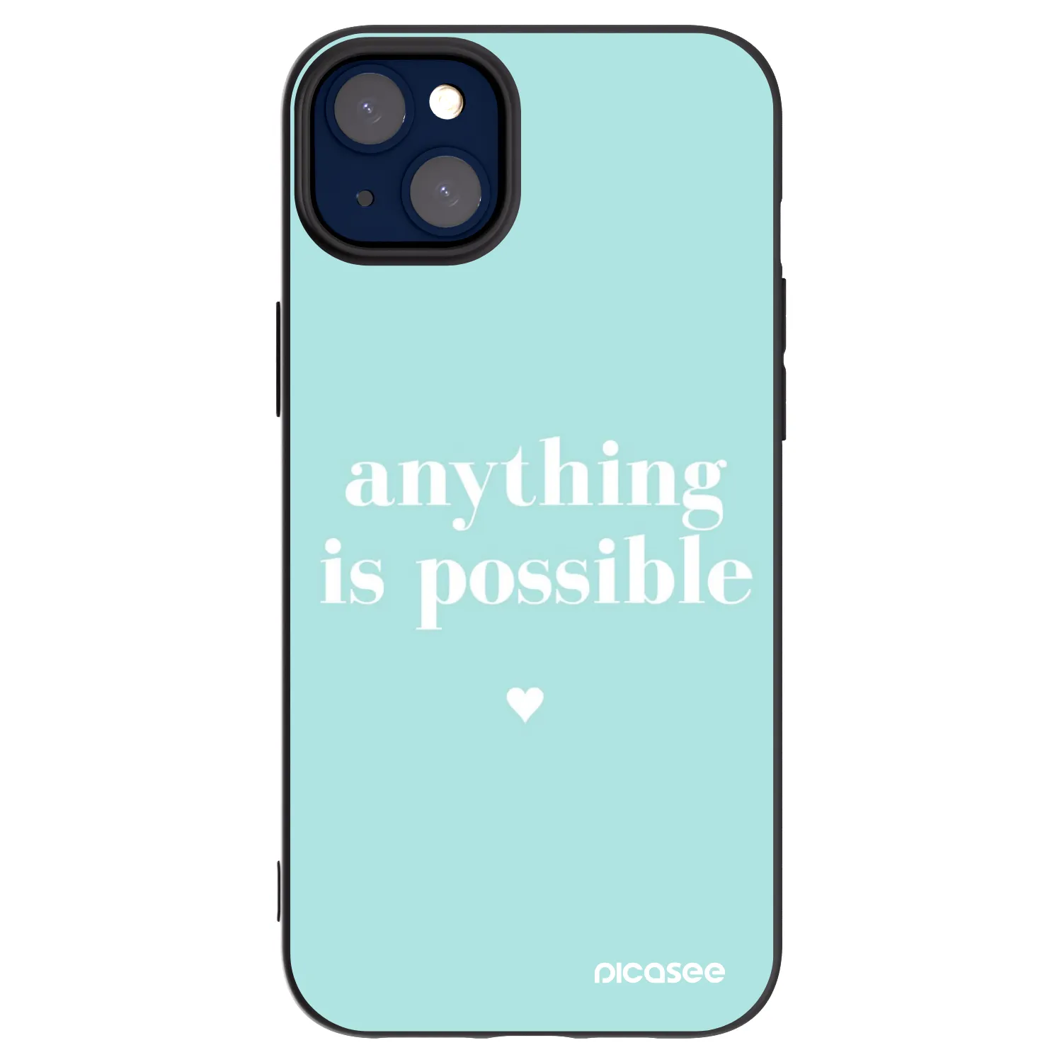 Silikónový čierny obal pre Apple iPhone 14 Plus - Anything is possible